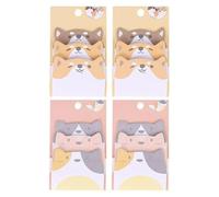 Juego De 4 Notas Adhesivas De Dibujos Animados, Lindas Notas Adhesivas, Notas Adhesivas Divertidas, Notas Adhesivas De Animales, Adecuadas Para Que Los Niños Publiquen Notas