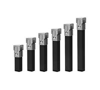 Juego de 4 o 6 patas cuadradas metálicas con abrazadera para somier tubo 30x30 mm disponible en varias medidas