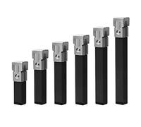 Juego de 4 o 6 patas cuadradas metálicas con abrazadera para somier tubo 30x30 mm disponible en varias medidas