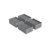 Juego de 4 Organizadores de Cajón Gris Mística