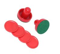 Juego de 4 palas de hockey de aire y 4 discos de plástico duradero de repuesto para mesas de juego para adultos y niños