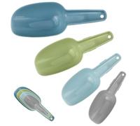 Juego de 4 palas de plástico, Capacidad: 50/100/150/250 ml, para helado, harina, palomitas, palomitas, para cocina, bar, bufé, fiestas, cereales