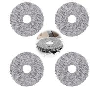 Juego de 4 Paños de Fregado Giratorios para Roborock Q Revo/Qrevo S/Pro/MaxV/Master/Curve/Curv/Slim/Saros 10R/QV 35A/35S/S5V Robot Aspiradora, Juego Almohadillas Limpieza Repuesto