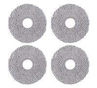 Juego de 4 Paños de Fregado Giratorios para Roborock Q Revo/Qrevo S/Pro/MaxV/Master/Curve/Curv/Slim/Saros 10R/QV 35A/35S/S5V Robot Aspiradora, Juego Almohadillas Limpieza Repuesto
