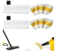 Juego de 4 paños de microfibra de repuesto, accesorios de repuesto, compatibles con limpiadores de vapor Kärcher SC1, SC2, SC3, SC4, SC5 (blanco 1)