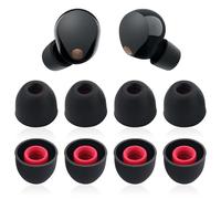 Juego de 4 pares de almohadillas de silicona 1000XM5 de repuesto para auriculares compatibles con Sony WF-1000XM5, WF-1000XM4, almohadillas de silicona suave (negro, XS)