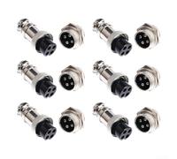 Juego de 4 pares de conectores macho hembra de micrófono de 4 pines, micrófono de repuesto compatible con radios Cobra CB y equipos de radio Ham general