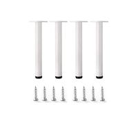 Juego de 4 patas ajustables de aleación de aluminio para muebles, patas de mesa blancas para camas, armarios, baños y bares, 65 cm de altura