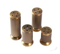 Juego de 4 patas ajustables de latón antiguo con 16 tornillos para sofá, armario, taburete de bar, estilo moderno de mediados de siglo