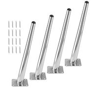 Juego de 4 patas ajustables de metal cromado de 30,5 cm para sofá, armario, mesa, silla, otomana, proyectos de renovación del hogar