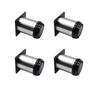 Juego de 4 patas ajustables NUZAMAS de 60 x 80 mm, de acero inoxidable, patas para soporte de TV, sofá de muebles, patas de apoyo para armarios de baño