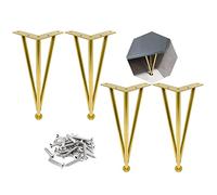 Juego de 4 patas ajustables plateadas para muebles: patas triangulares de repuesto para mesas y sofás, ideales para proyectos de bricolaje, gabinetes modernos, escritorios, bancos y mesitas
