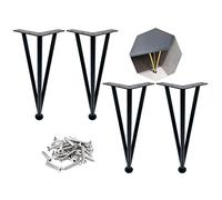 Juego de 4 patas ajustables plateadas para muebles: patas triangulares de repuesto para mesas y sofás, ideales para proyectos de bricolaje, gabinetes modernos, escritorios, bancos y mesitas