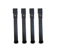 Juego de 4 Patas Altura Cuadradas Metálicas con Abrazaderas para Somieres Patas Somier Ajustable, Patas para Muebles Patas Somier (40cm,3 * 5cm)