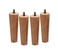 Juego de 4 patas cónicas de roble macizo para muebles de madera natural, alta dureza, altura opcional (6 70 cm), patas de armario de TV, ajuste M8 de 25 cm