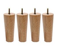 Juego de 4 patas cónicas de roble moderno de mediados de siglo de 9.84 pulgadas, para sofá, cama, escritorio, armario, silla, mesa de centro, fácil de instalar con perno M10