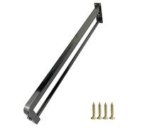 Juego de 4 patas de acero inoxidable para muebles, resistentes y doradas, 70 cm, patas de escritorio con tornillos, color negro, 58 cm, patas de mesa de comedor, oficina y computadora