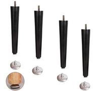 Juego de 4 patas de madera ajustables para mesa, sofá, mesa de comedor, mesita de noche, soporte de TV, tocador otomano, cama, patas de repuesto para muebles, diseño BoltOn
