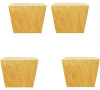 Juego de 4 patas de madera maciza para muebles de TV y mesita de noche, 8 cm de altura, patas de muebles marrones para decoración moderna del hogar