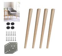 Juego de 4 Patas de Madera Maciza para Muebles, Patas de Roble para gabinete, Patas de Escritorio, Patas de Repuesto para Mesa de Comedor, Patas de Silla, Patas de pie para sofá, sofá de Sal