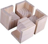 Juego de 4 patas de madera para muebles, elevadores de 10 cm de altura para mesa de cama y escritorio, patas de muebles de madera para elevar la decoración del hogar y aumentar la altura de los