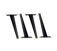 Juego de 4 patas de mesa ajustables color negro y dorado, patas de muebles para sofá, cama, escritorio, impermeable, reemplazo de gabinete, diseño inclinado moderno, actualización del hogar