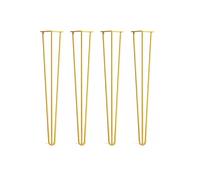 Juego de 4 patas de mesa de acero resistente para escritorio, mesa de comedor, estilo industrial moderno, proyecto de muebles de bricolaje, patas doradas de 20 pulgadas