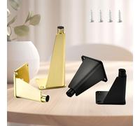 Juego de 4 patas de mesa de aluminio resistentes, ajustables de 2.36 a 11.8 pulgadas para mesas de café, escritorios y más, elegante acabado negro para mejorar el hogar (30 cm)