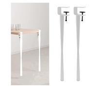Juego de 4 patas de mesa de metal con abrazaderas de escritorio de hierro extraíbles en forma de F for muebles de mesa de centro y consola de bricolaje, diseño sin perforaciones(White,45cm(18in))