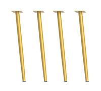 Juego de 4 patas de mesa de metal dorado de 100 cm de alto, diseño cónico vertical para mesa de café, sofá, mesa de comedor, mesita de noche, bordes biselados, decoración moderna del hogar.