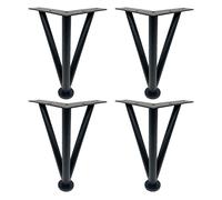 Juego de 4 patas de metal ajustables para mesa, modernas, para sofá, cama y mesa de centro, impermeables y a prueba de óxido, disponibles en negro/dorado/plateado, 20 cm