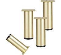 Juego de 4 Patas de Metal para Muebles, Patas de Sofá de Metal Industrial, Patas de Gabinete de Aleación de Aluminio de Altura Ajustable, Ajustable: 8 Mm, Capacidad de Carga: 300 Kg/D/8Cm/3.1In