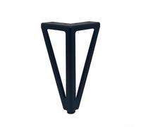 Juego de 4 patas de repuesto para muebles de 6 pulgadas de hierro resistente con diseño triangular y almohadillas antideslizantes para sofás, camas, mesas y sillas en cromo (negro)