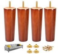 Juego de 4 patas de sofá de madera maciza de 8 pulgadas para sofá de repuesto de 4 piezas para sofá, silla, mesa de café, gabinete de patas de muebles - color nogal