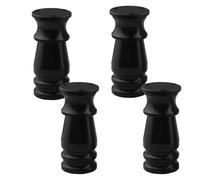 Juego de 4 patas de sofá de metal de alta calidad de 8 cm, piezas de repuesto resistentes que soportan 500 kg, acabado negro, ideal para muebles de 3.9 pulgadas de altura