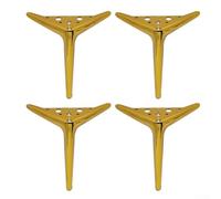 Juego de 4 patas de sofá para muebles | 12 cm y 15 cm de altura ajustable de hierro | Elevadores de muebles con acabado dorado compatibles con Li (15 cm)