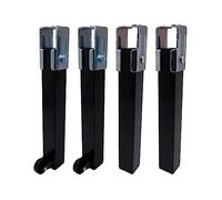 JUEGO DE 4 PATAS DE SOMIER PT25 30x30x260mm CON RUERDA, NEGRO 96401 MICEL