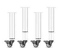 Juego de 4 patas giratorias ajustables para muebles con ruedas y frenos universales, ideales para mesas, pies deslizantes móviles, capacidad de carga resistente de 200 kg