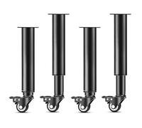 Juego de 4 patas giratorias ajustables para muebles con ruedas y frenos universales para mesas deslizantes y giratorias, soporta hasta 200 kg