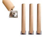 Juego de 4 patas oblicuas de madera maciza para muebles, patas de repuesto para mesita de noche, sillón, armario, ángulo plano de 60 cm