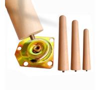 Juego de 4 patas oblicuas de madera maciza para muebles, patas de repuesto para mesita de noche, sillón y armario, modelo inclinado de 70 cm