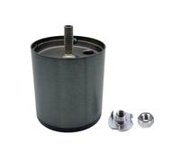 Juego de 4 patas redondas de 65 mm de altura para muebles de 60 mm de diámetro, patas de metal con perno M8, elevadores de cama, patas de armario, patas de sofá, tuercas incluidas (4, 65 mm de altura)
