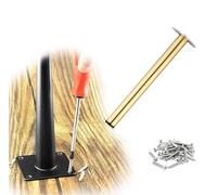 Juego De 4 Patas Regulables para Muebles Y Mesas, Patas De Acero Inoxidable 40 Cm De Altura, Altura Ajustable 0-15 Mm, Carga 160 Kg, Antideslizante, para Armario/Escritorio/Cocina(Gold,150 cm)