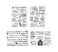 Juego de 4 pegatinas extraíbles negras - Impermeables creativas de diseño personalizado - Apto para cristal, pared, madera y decoración DIY