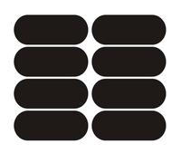 Juego de 4 Pegatinas Reflectantes para Cascos de Moto - Tamaño Tiras Homologada FR - Visibilidad - sobre & Design - Adherencia Optimizada - Negro - Paquete de 2 Kit de Pegatinas Reflectantes Cascos