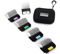 Juego de 4 peines de guía de metal profesional estilo A5 para cortapelos de animales, 5/8, 3/4, 7/8 y 1 pulgada, compatible con Wahl KM Series Oster A5 Andis hoja desmontable para peluqueros de