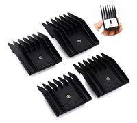 Juego de 4 peines universales profesionales para cortar el pelo, guía de fijación para cortar el pelo, 1/20.3 cm, 1/10.2 cm, 3/20.3 cm, 1/5.1 cm, compatible con cortadoras de pelo Oster Classic 76 A5