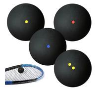 Juego de 4 pelotas de squash deportivas, pelotas de squash de goma, pelotas de squash deportivas, pelota de squash de alto rebote para entrenamiento de principiantes y competición