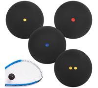 Juego de 4 Pelotas De Squash Deportivas, Pelotas De Squash, Doble Puntos Amarillos, Puntos Amarillos Individuales, Puntos Rojos Individuales, Puntos Azules Individuales
