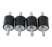 Juego de 4 pies antivibración M8 para bombas de calor de aire acondicionado, amortiguadores de goma para minimización de vibraciones en motores, compresores y máquinas